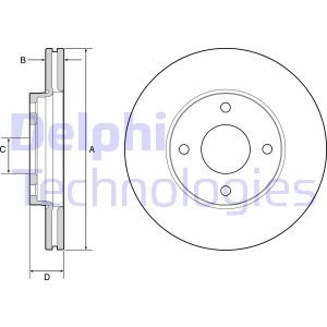 Диск тормознойPRZOD Delphi BG4953C