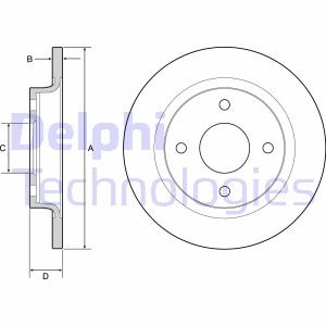 Диск гальмівний задній Delphi BG4954C