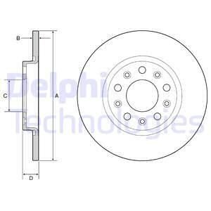 Диск тормозной Delphi BG4960C