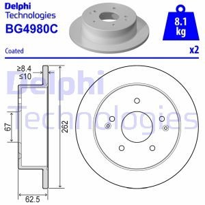 Диск гальмівнийTYL Delphi BG4980C (фото 1)