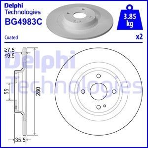 Диск тормозной 124 SPIDER/MX-5 Delphi BG4983C