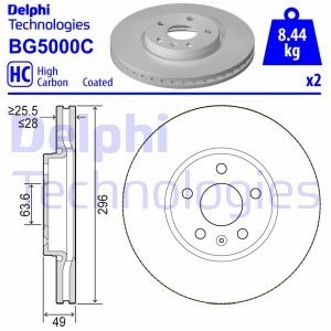 Диск тормознойPRZOD Delphi BG5000C (фото 1)