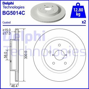 Гальмівний диск задн.OUTBACK 2.0 D 14- Delphi BG5014C