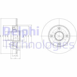 Гальмівний диск з підшипником Delphi BG9022RSC