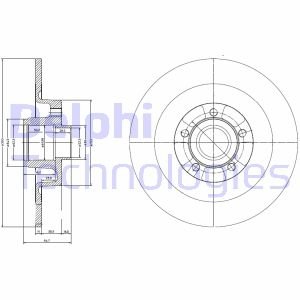 Гальмівний диск з підшипником Delphi BG9024RS