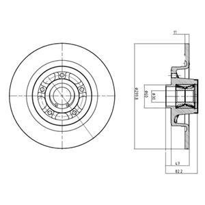 Тормозной диск Delphi BG9027RS