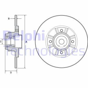 Диск гальмівний з підшипником Delphi BG9114RS