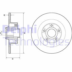 Диск гальмівний з підшипником Delphi BG9135RS