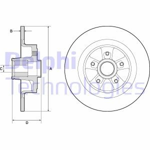 Диск гальмівний з підшипником Delphi BG9136RS