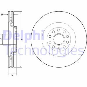 Диск гальмівний Delphi BG9202C