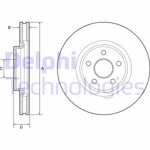 Гальмівний диск S-MAX 2.0TDCI 15- Delphi BG9203C