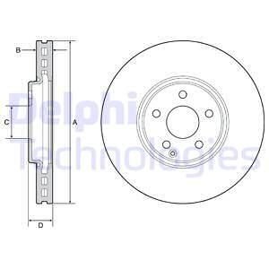 Гальмівний диск передній W211 Delphi BG9210C