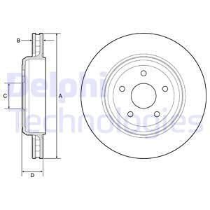 Гальмівний диск задній GRAND CHEROKEE IV Delphi BG9214C