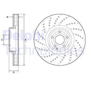 TARCZA HAMULCOWA PRZOD Delphi BG9215C