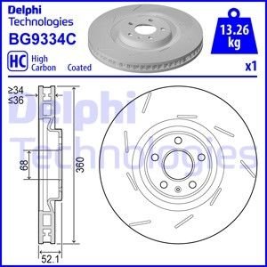 Диск тормознойPRZOD PRAWA Delphi BG9334C