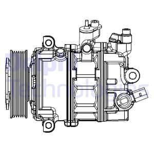 Компресор кондиціонера новий Jetta VI 10-18 Delphi CS20529