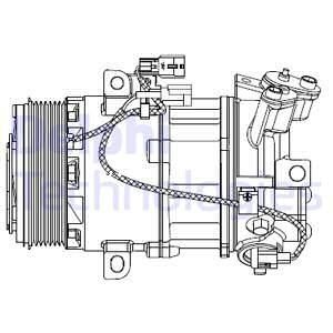 Компрессор кондиционера Delphi CS20550