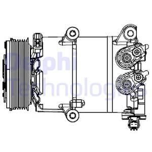 Компрессор кондиционера Delphi CS20553