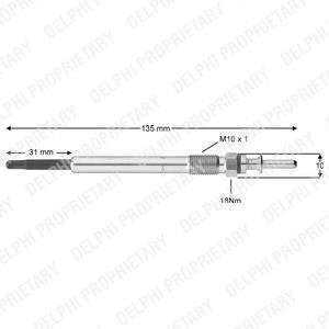 Свічка розжарювання Delphi HDS384
