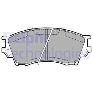 Гальмівні колодки, дискове гальмо (набір) Delphi LP1063 (фото 1)