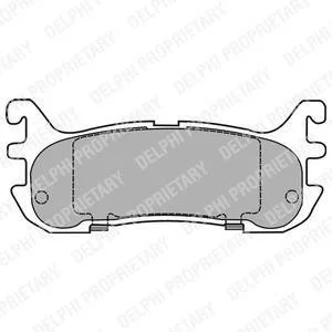 Тормозные колодки, дисковый тормоз (набор) Delphi LP1452
