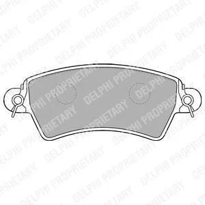 Фото 1 - гальмівні колодки, дискове гальмо (набір) Delphi LP1517 Гальмівні колодки, дискове гальмо (набір) Delphi LP1517 (фото 1)