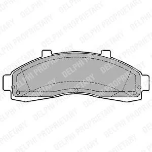 Гальмівні колодки, дискове гальмо (набір) Delphi LP1625