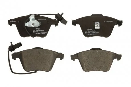 Фото гальмівні колодки перед. Audi A6/S6,Allroad 2,5-4,2 99- (з датчик.) Delphi LP1825 Гальмівні колодки перед. Audi A6/S6,Allroad 2,5-4,2 99- (з датчик.) Delphi LP1825
