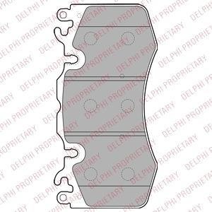Тормозные колодки, дисковый тормоз (набор) Delphi LP2187