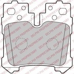 Гальмівні колодки, дискове гальмо (набір) Delphi LP2214