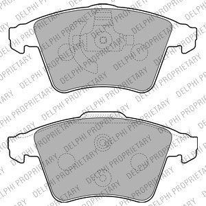 Тормозные колодки, дисковые Delphi LP2224