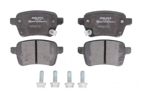 Комплект гальмівних колодок задн, OPEL ADAM, CORSA E, CORSA E/HATCHBACK 1.0-1.6 10.12- Delphi LP3165