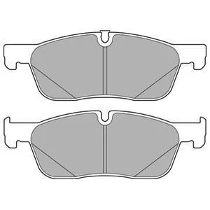 Комплект гальмівних колодок передн (без комплектуючих, з шумопоглинаючою пластиною), JAGUAR E-PACE, F-PACE, LAND ROVER DISCOVERY SPORT, RANGE ROVER EVOQUE 1.5H-5.0 06.11- Delphi LP3166