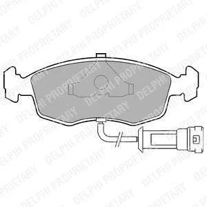 Колодки гальмівні передні Sierra,Scorpio,Granada 77- Delphi LP457