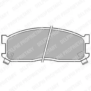 Колодки гальмівні передн.E2200, ASIA мот. Hi-Topic 2.7D 05.93-12.98 Delphi LP530