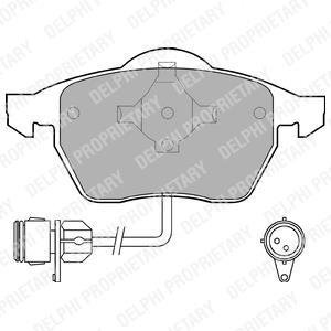 Гальмівні колодки передн.Audi 100 90-,A4,6,Sharan,Ford 95- (круглий розєм) Delphi LP784