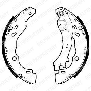 Барабанные(тормозные) колодки Delphi LS1975