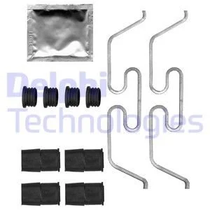 Монтажний набір гальмівних колодок передн VOLVO C40, S60 III, S90 II, V60 II, V90 II, XC40, XC60 II, XC90 II, CITROEN JUMPY III, SPACETOURER, FIAT TALENTO, JAGUAR F-PACE 1.2-Electric 09.14- Delphi LX0719