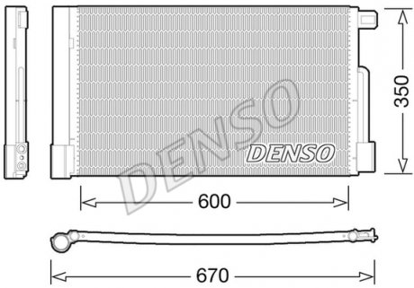 Радиатор кондиционера DENSO DCN01004