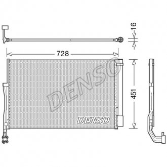 Радіатор кондиціонера DENSO DCN02007