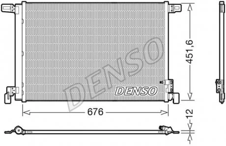 Радиатор кондиционера DENSO DCN02008