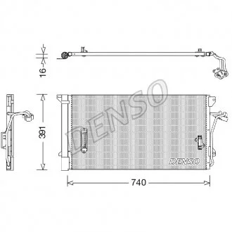 Фото радіатор кондиціонера DENSO DCN02027 Радіатор кондиціонера DENSO DCN02027