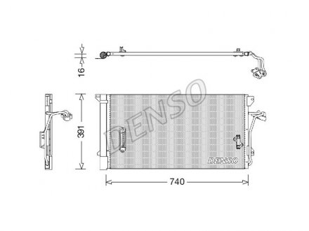 Радіатор кондиціонера DENSO DCN02027