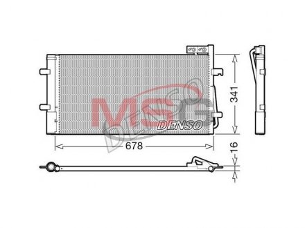 Радіатор кондиціонера DENSO DCN02035 (фото 1)