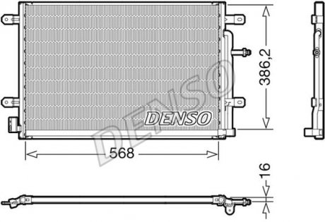 Радиатор кондиционера DENSO DCN02038