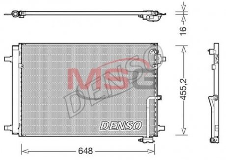 Радиатор кондиционера DENSO DCN02042 (фото 1)