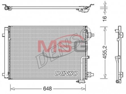 Радіатор кондиціонера DENSO DCN02045 (фото 1)