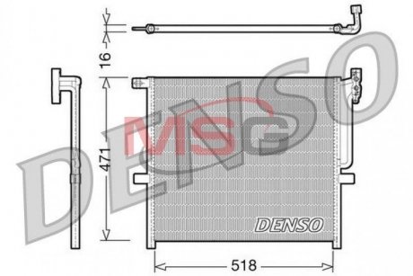 Радиатор кондиционера DENSO DCN05001