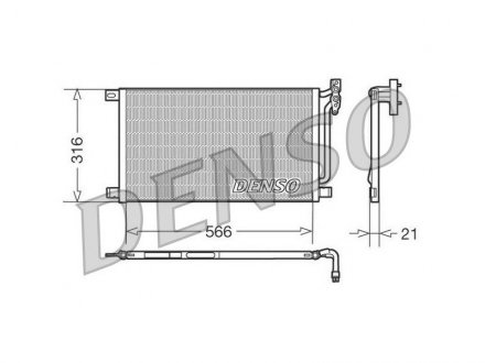 Радіатор кондиціонера DENSO DCN05003