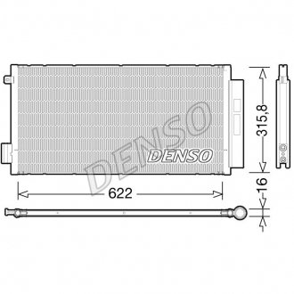 Радіатор кондиціонера DENSO DCN09044 (фото 1)